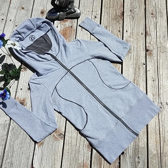Lululemon Jackets & Blazers - *LULULEMON* Grey Scuba Jacket, Full Zip, Hooded, 6